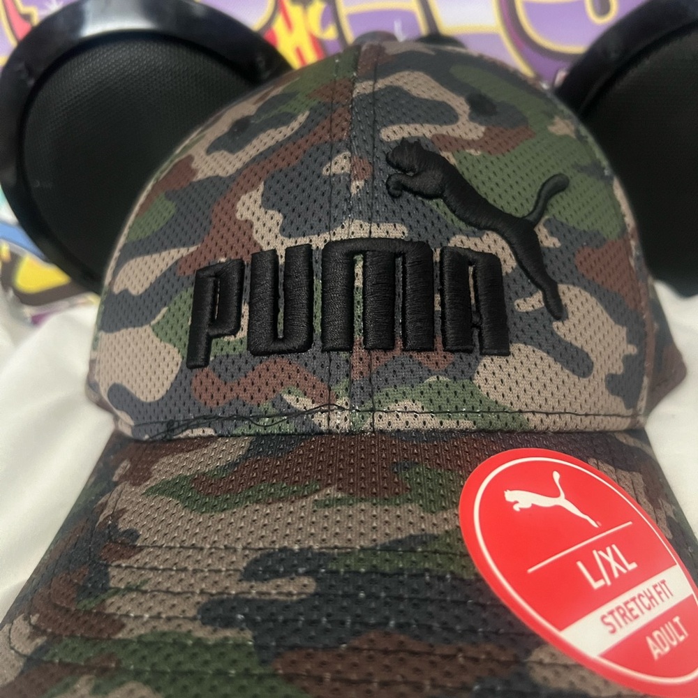 Puma Green and Brown Camouflage Cap